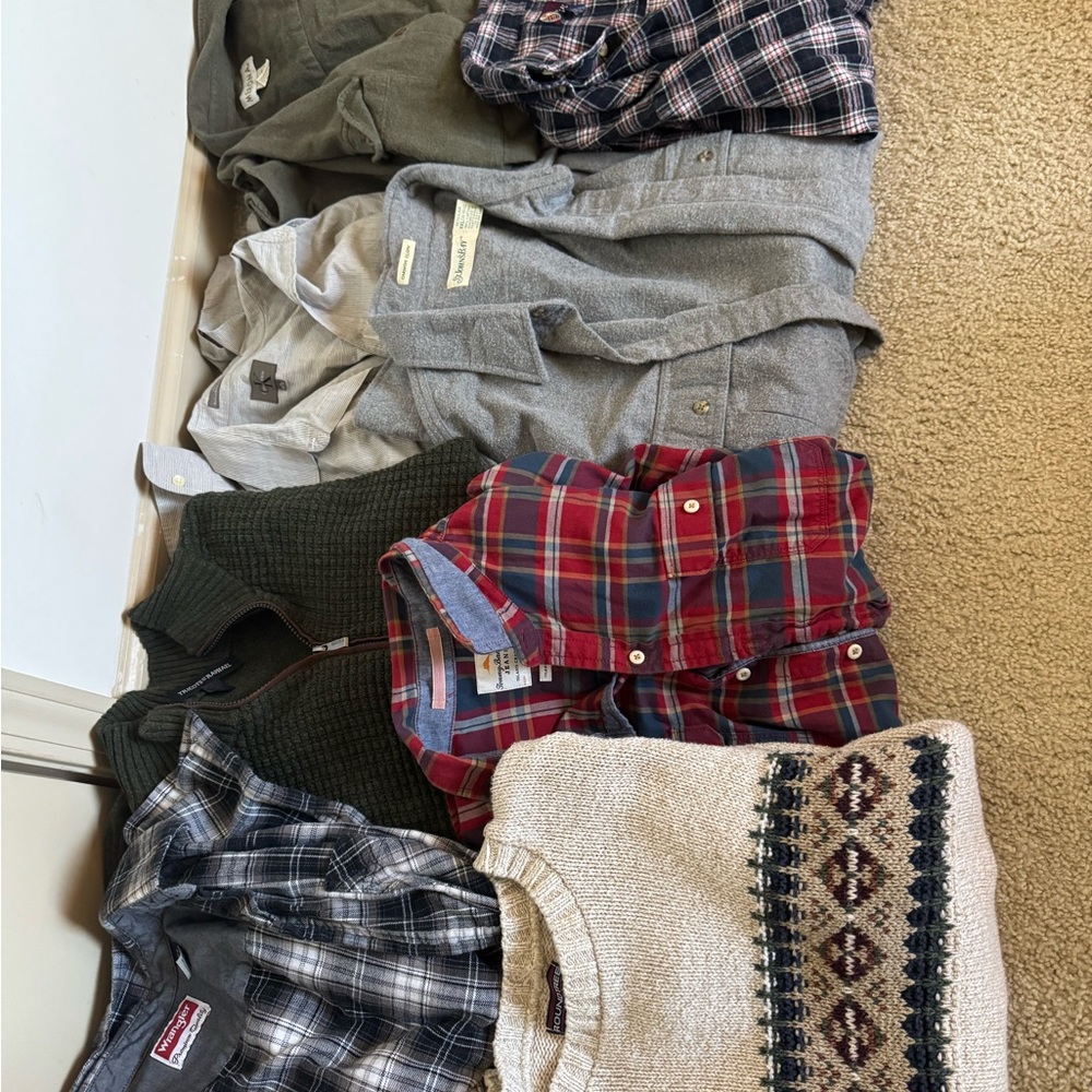 Eight Mens Workshirts/Flannels